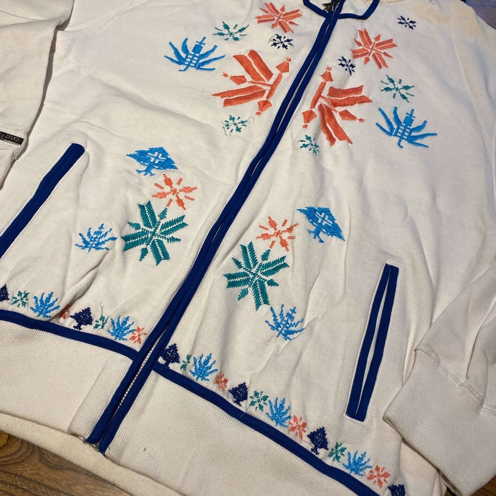 LRG XL X-Large Snowflake Leaf White Lifted Research Group Hoodie Hoody